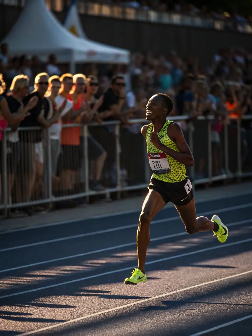 A dynamic shot of athletes competing in a track and field event, highlighting speed and agility.