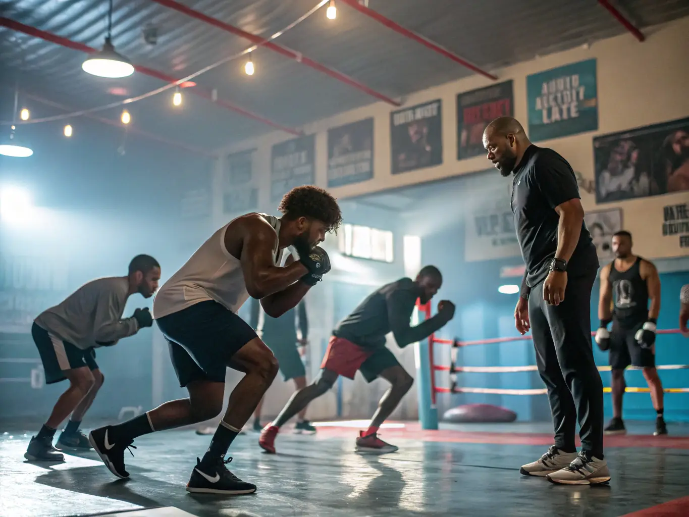 An image of athletes in a training session, focusing on skill development and professional coaching.